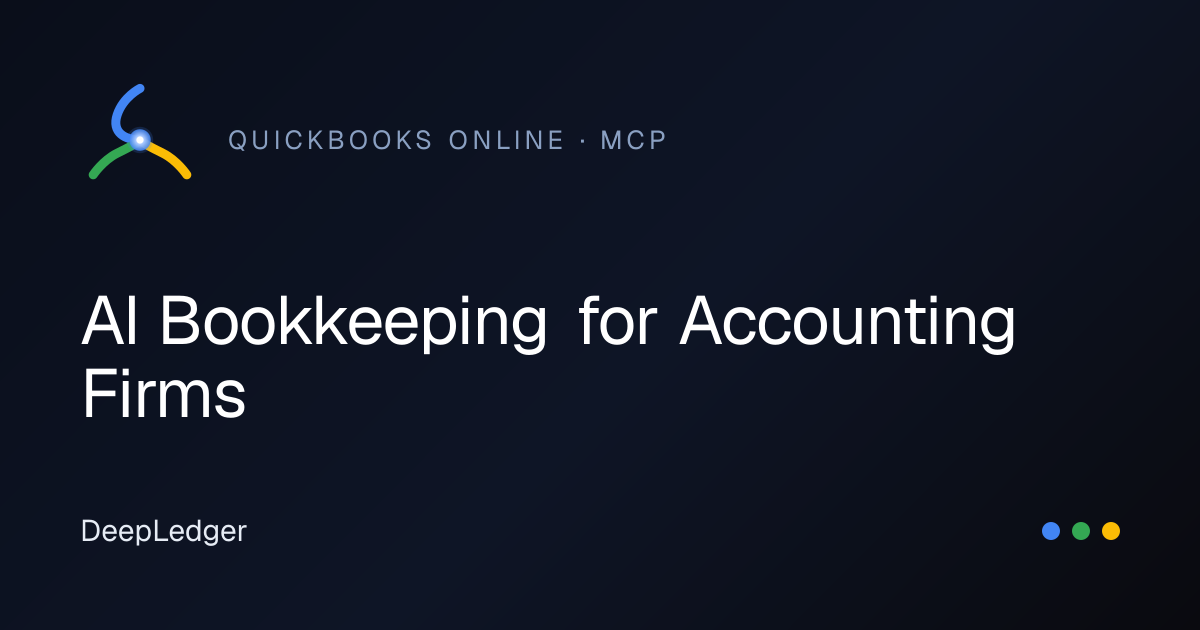 DeepLedger Open Graph card for QuickBooks Online MCP bookkeeping