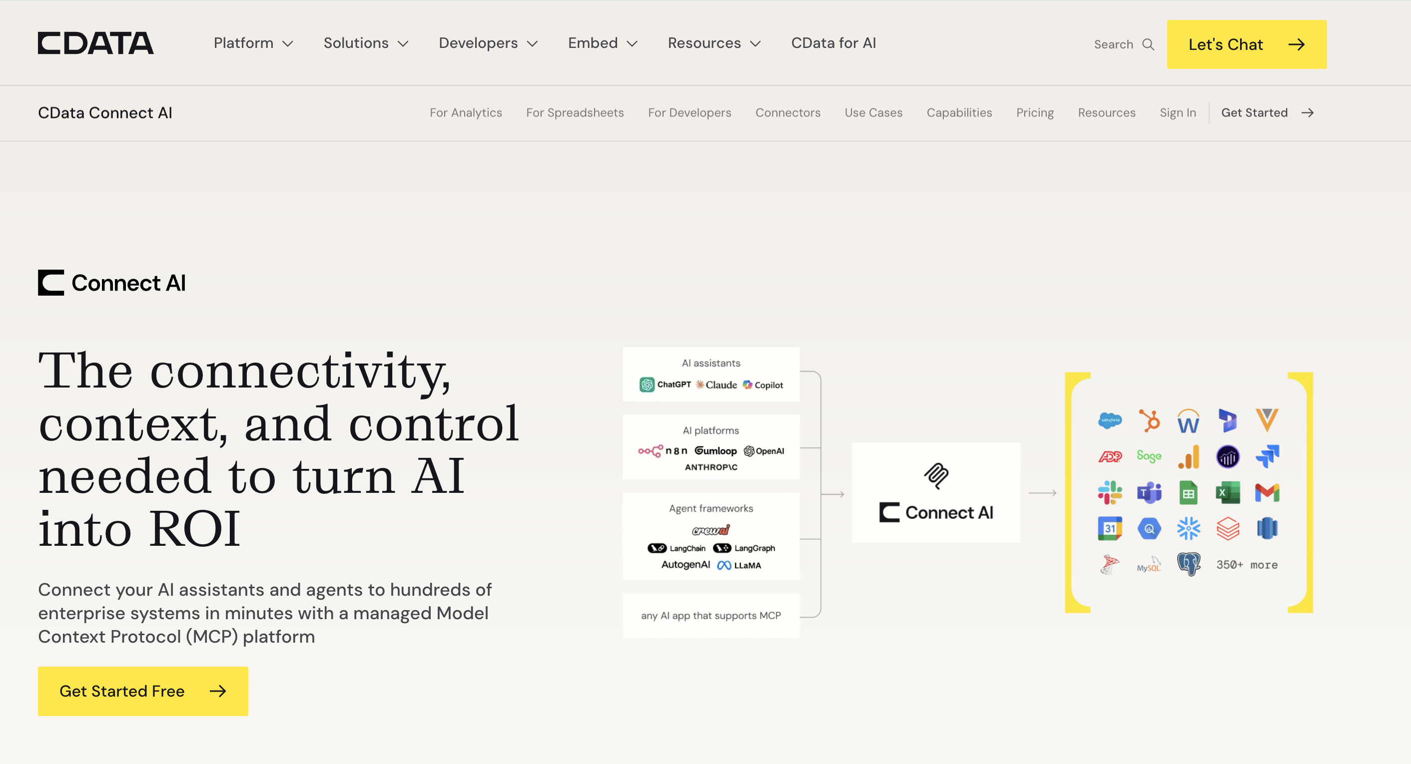 CData Connect AI product page